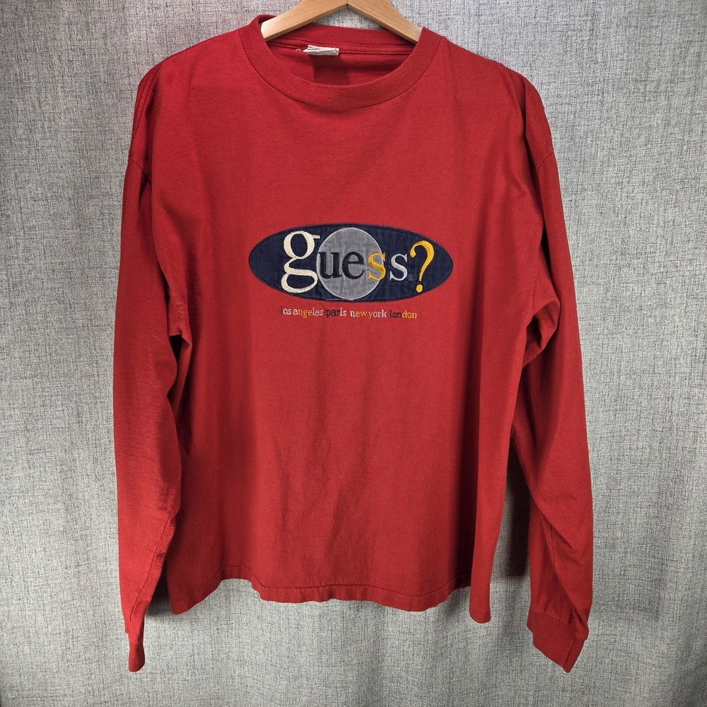 VTG GUESS Georges Marciano Embroidered Single Stitch L T Shirt 80/90s